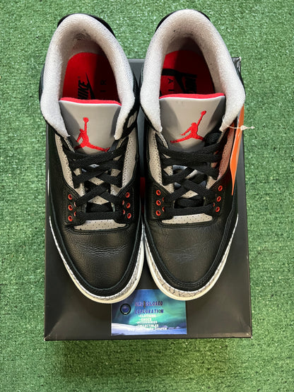 Jordan 3 black cement 2025 size 9.5men/11women