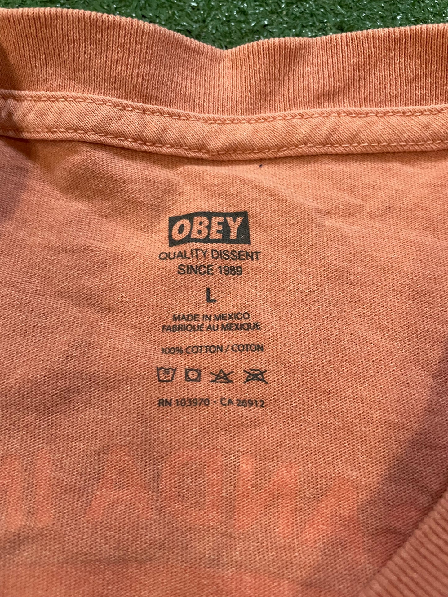 Obey Slimy world orange tee