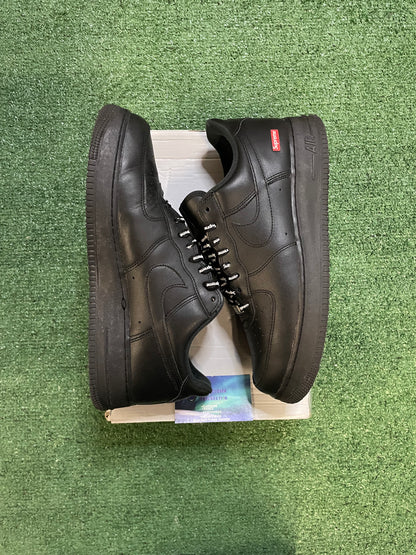 Nike Air Force 1 low black supreme size 11men/12.5women