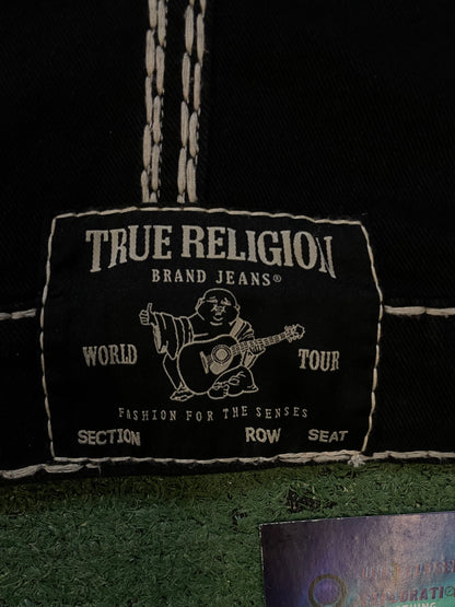 True Religion black & white jean jacket