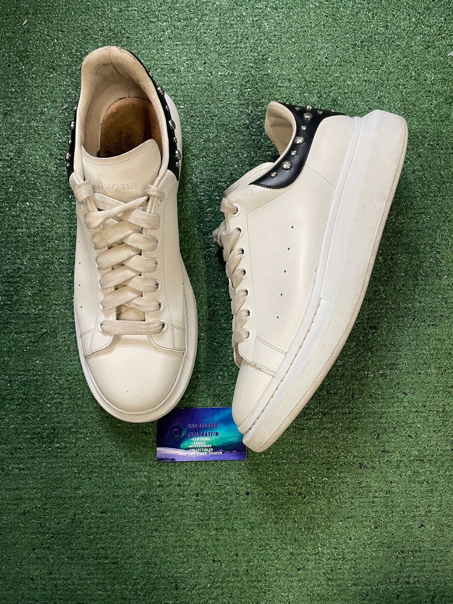 Alexander McQueen white studded sneakers size 13men/14.5women(EU 46)
