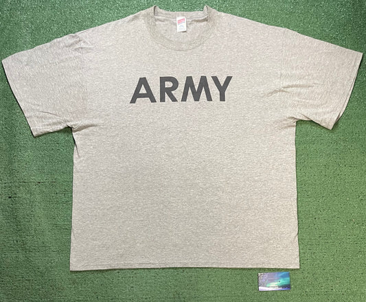Vintage 1970s Army grey & black tee