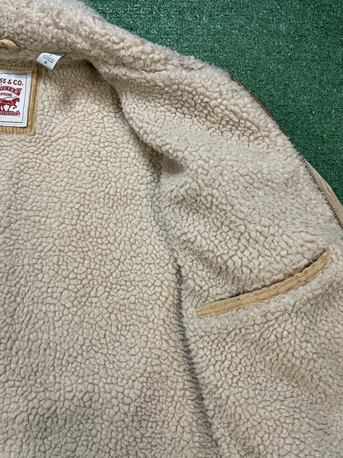Levi beige Sherpa jacket