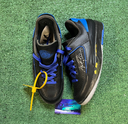 Off white X Air Jordan 2 black varisty royal size 6men/7.5women