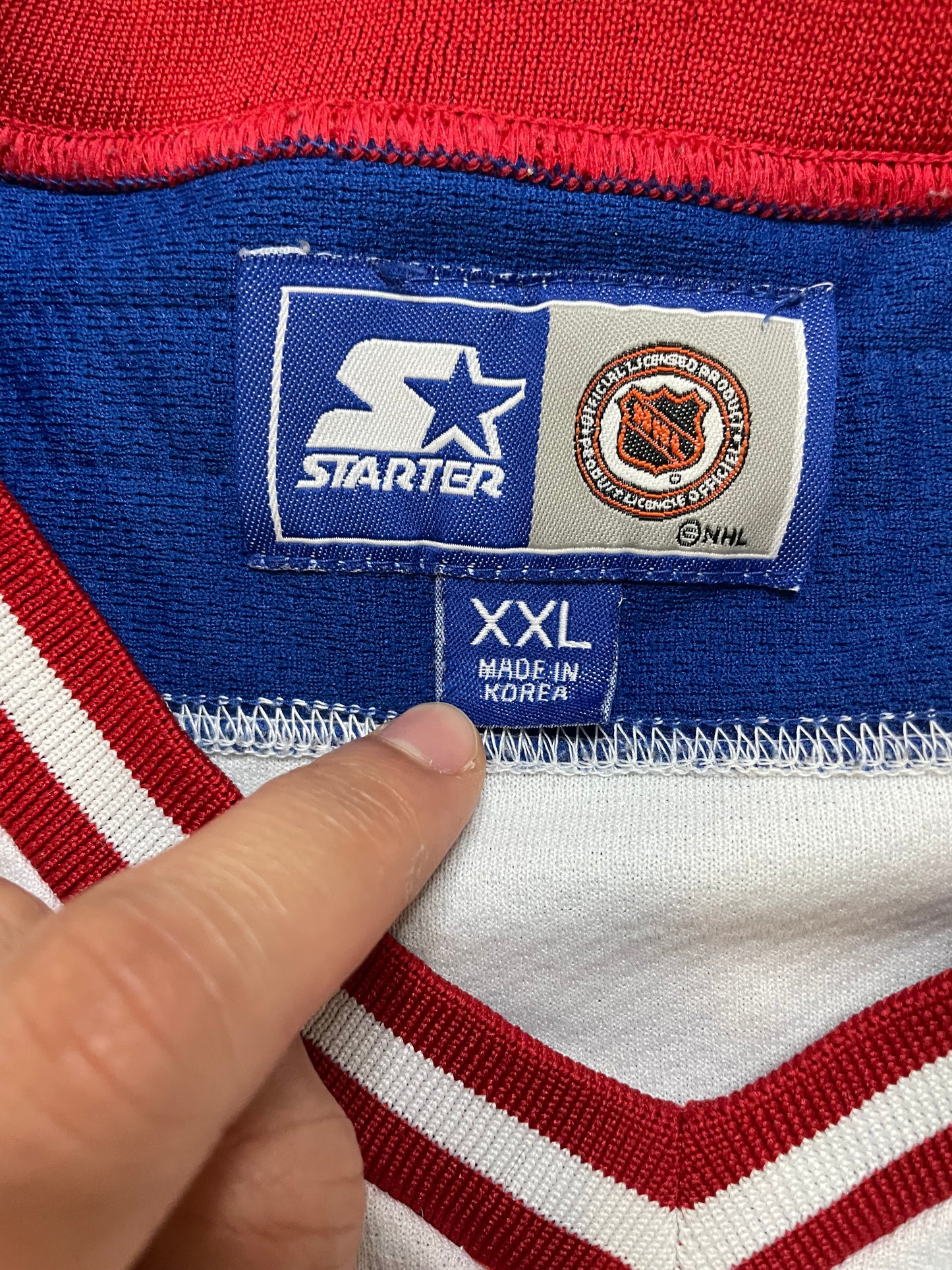 Vintage 1990s New York Rangers NHL starter hockey jersey