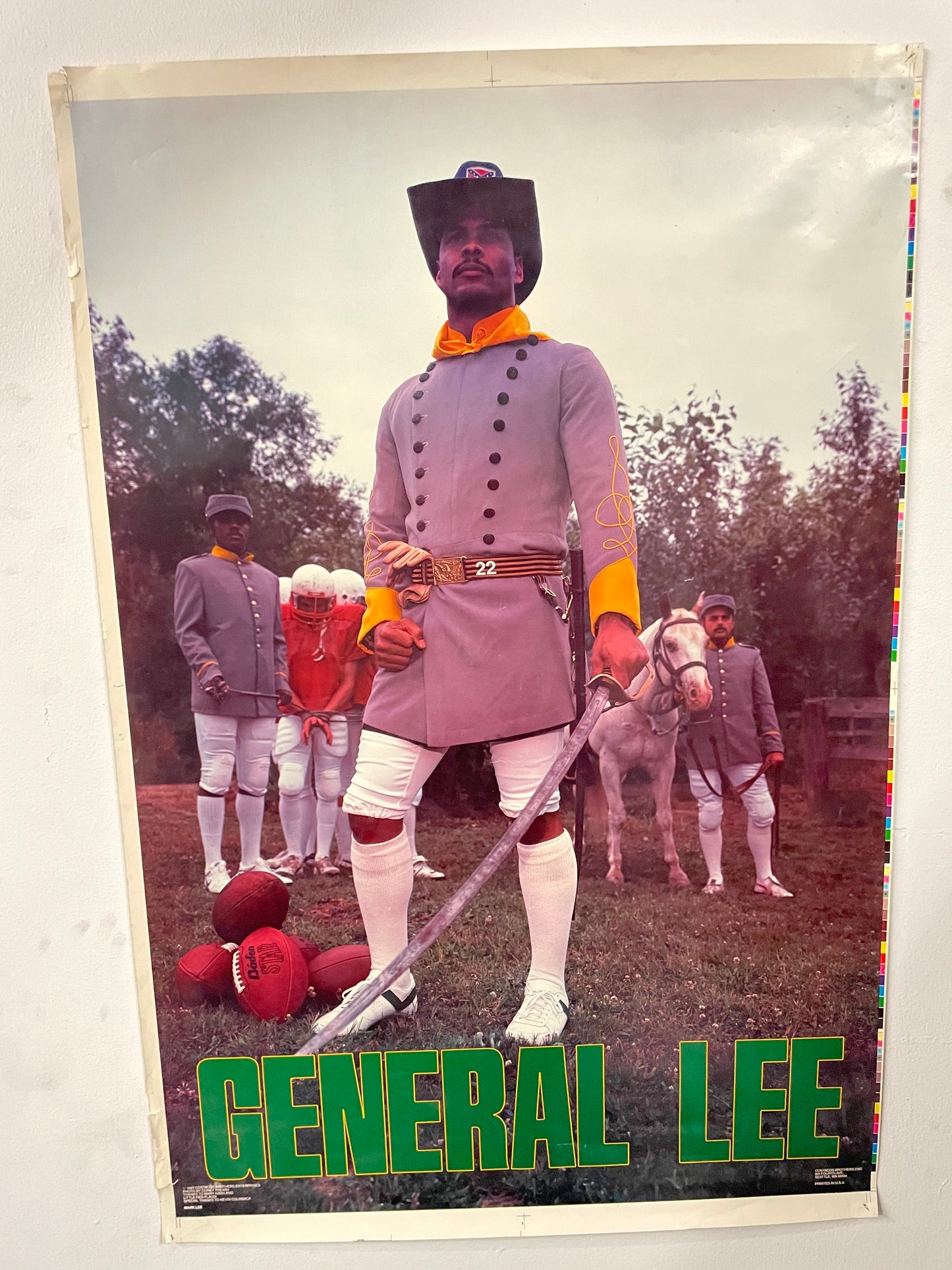 vintage 1980s GENERAL LEE Green Bay Packers Mark Lee poster