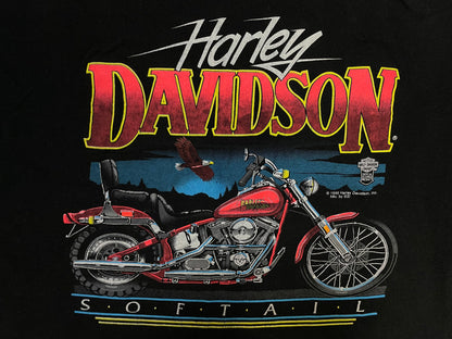 Vintage 1980s Harley Davidson softail motorcycle tee