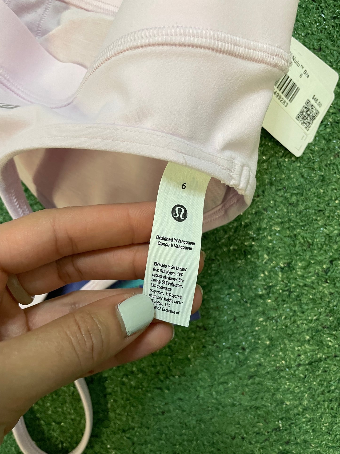 Lululemon Flow Y Nulu pink Bra