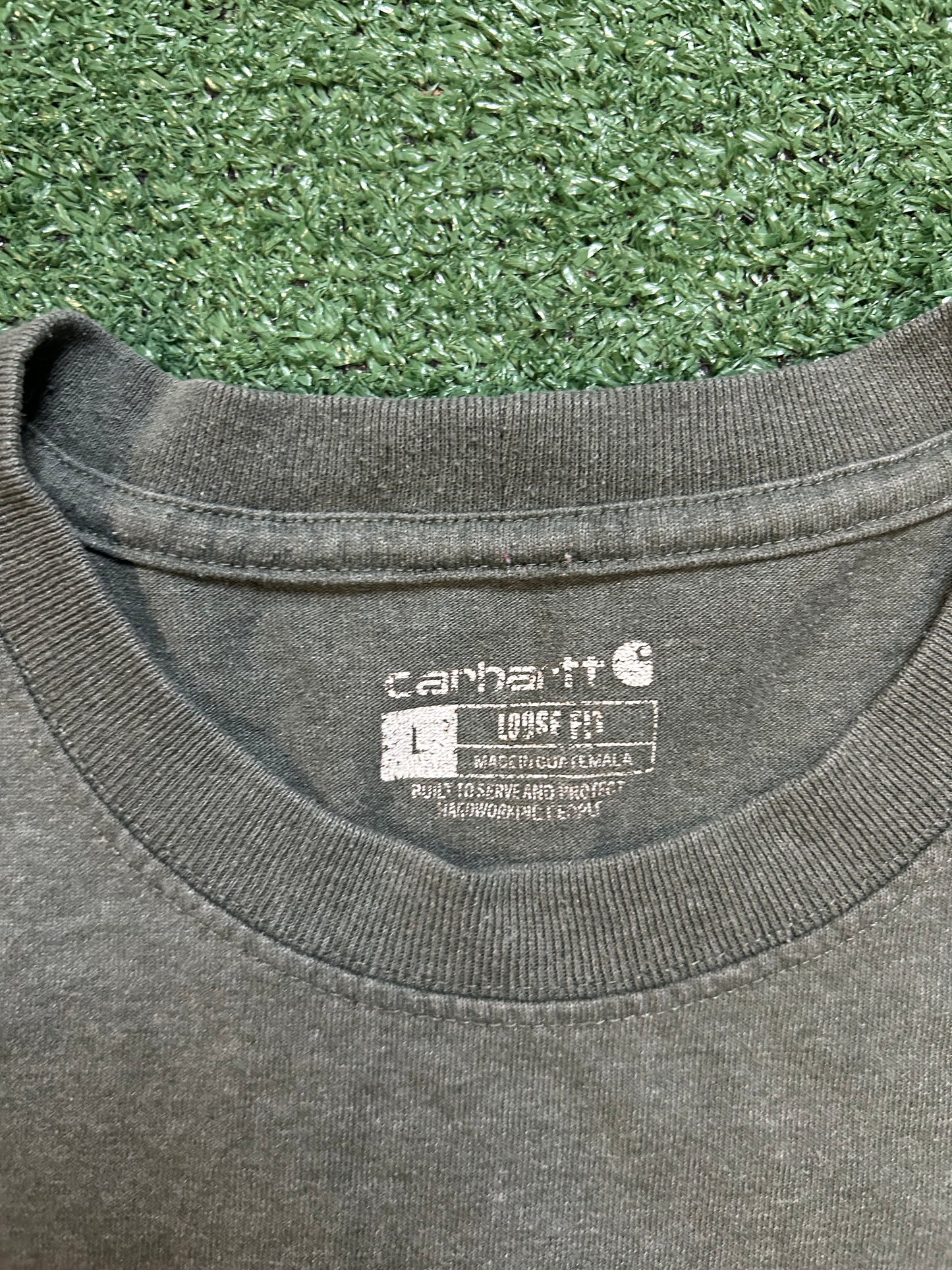 Carhartt grey logo tee