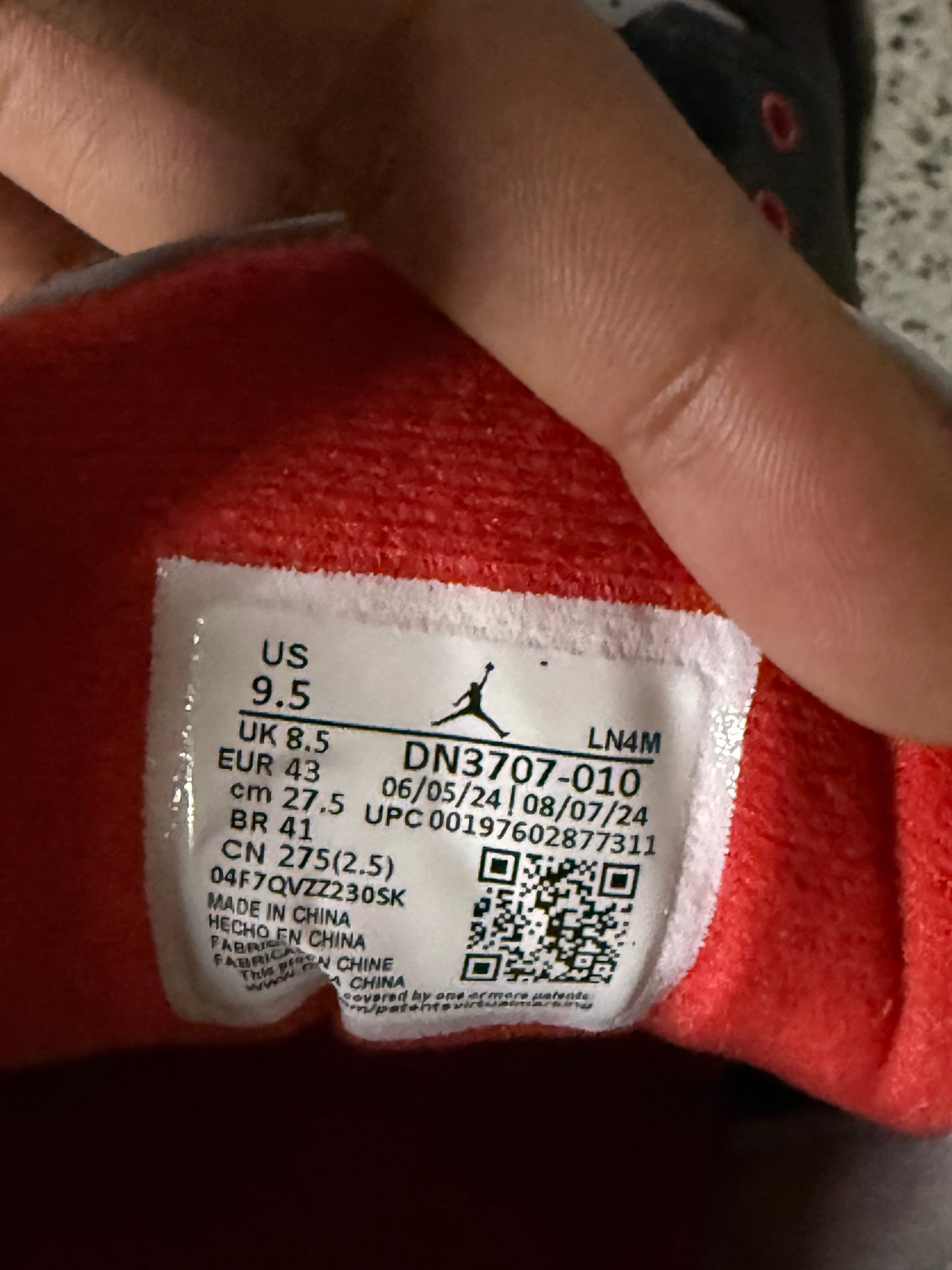 Jordan 3 Black Cement 9.5 Men/11 Women “Preowned”