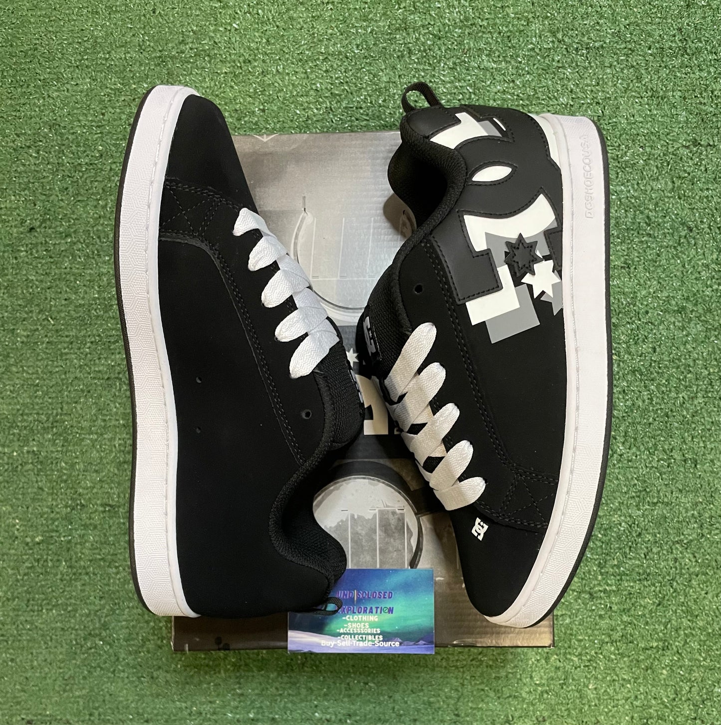 DC Court Graffik 3D Skate Shoe Black / White / Grey