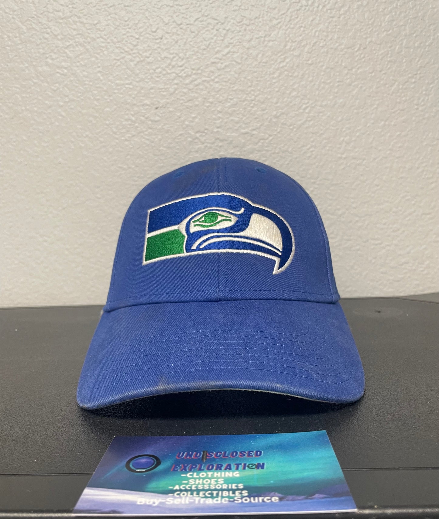 Seattle Seahawks blue throwback logo hat