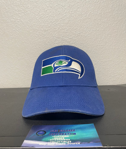 Seattle Seahawks blue throwback logo hat