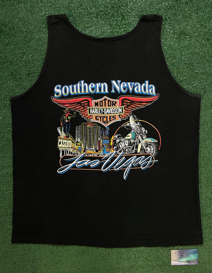 Vintage 1990s Harley Davidson flame tank top
