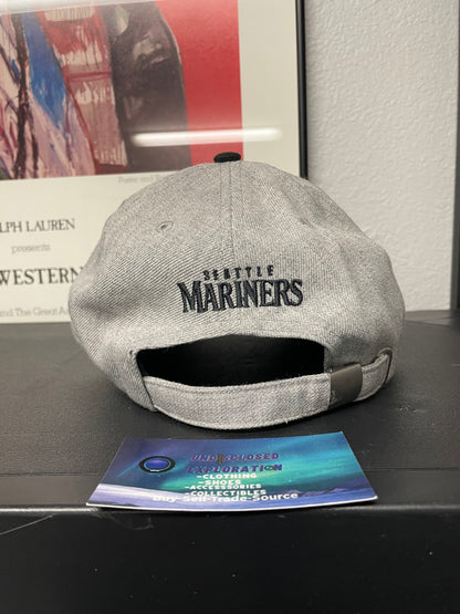 Seattle Mariners grey and black new era hat