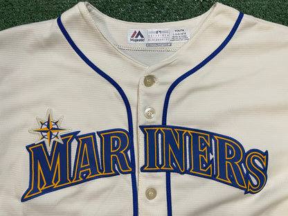 Seattle Mariners Felix Hernandez #34 blue and gold jersey