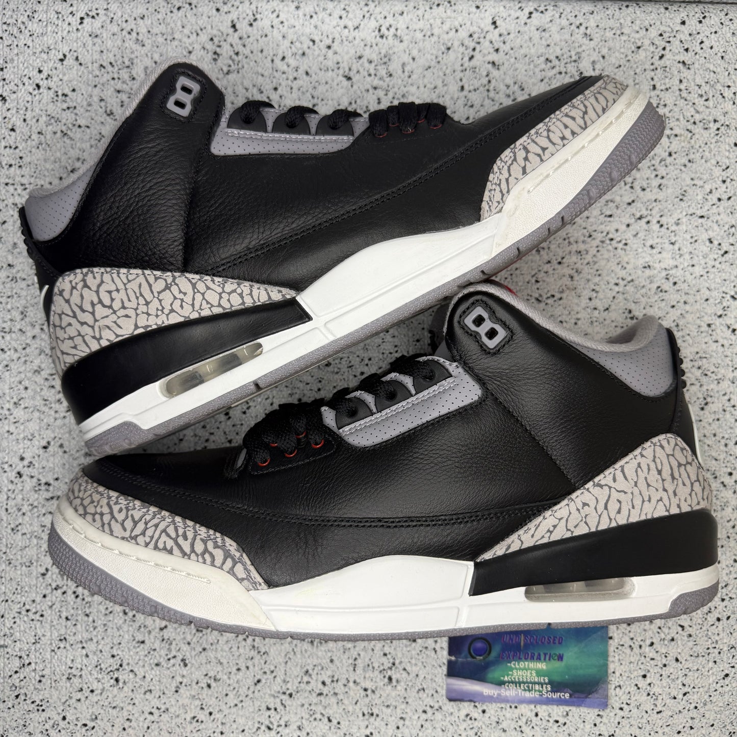 Jordan 3 Black Cement 13 Men “Preowned”