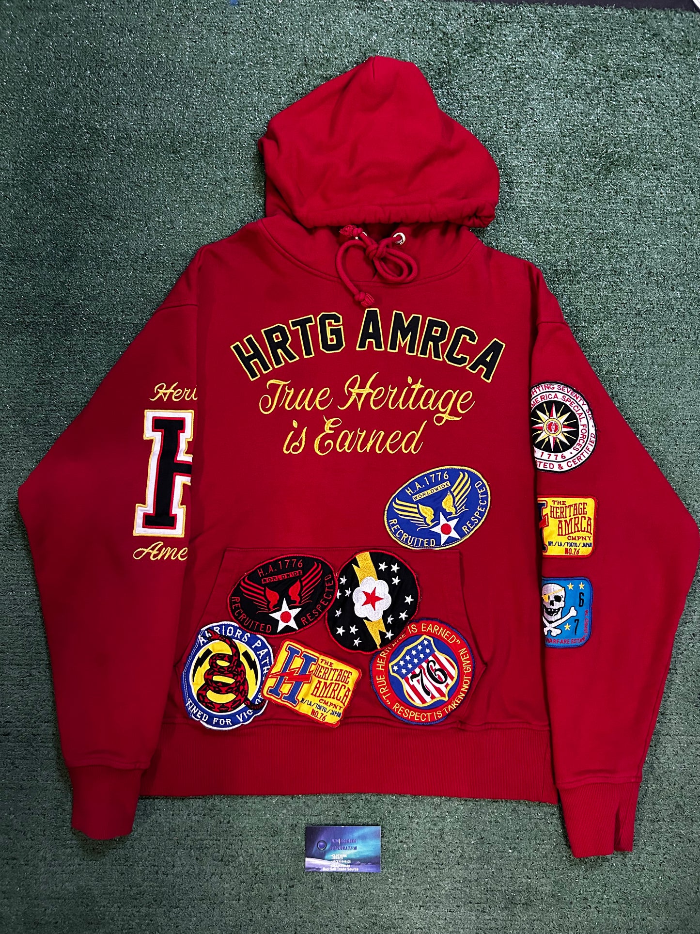 Heritage America worldwide patch hoodie