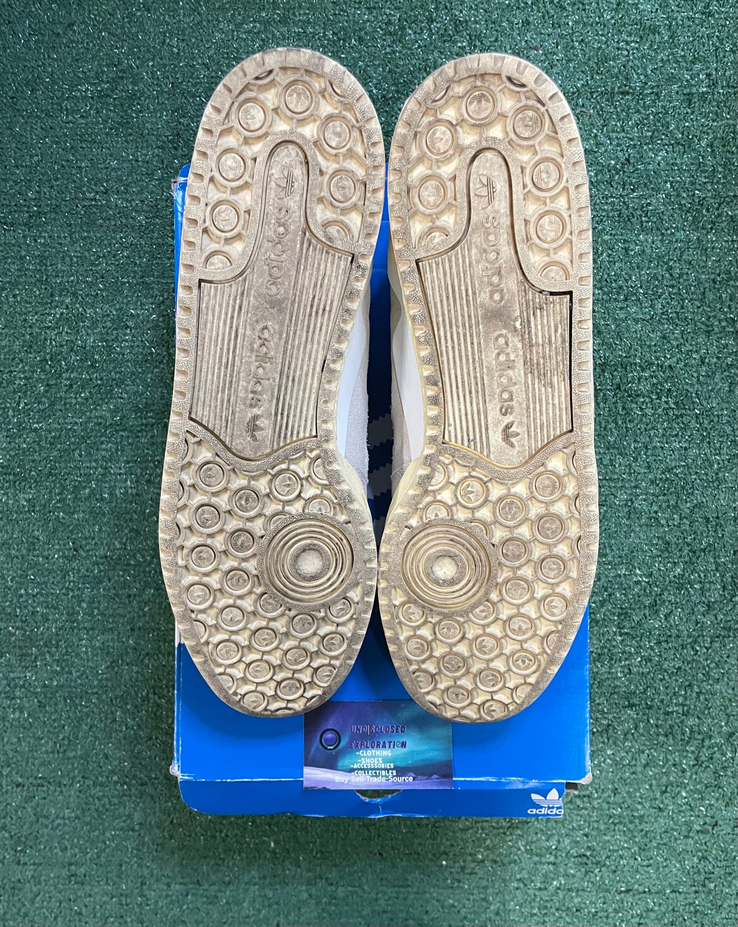 Adidas forum white mint rush size 14men/15.5women