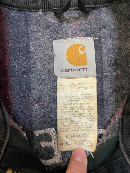 Vintage Carhartt black Detroit embroidered jacket