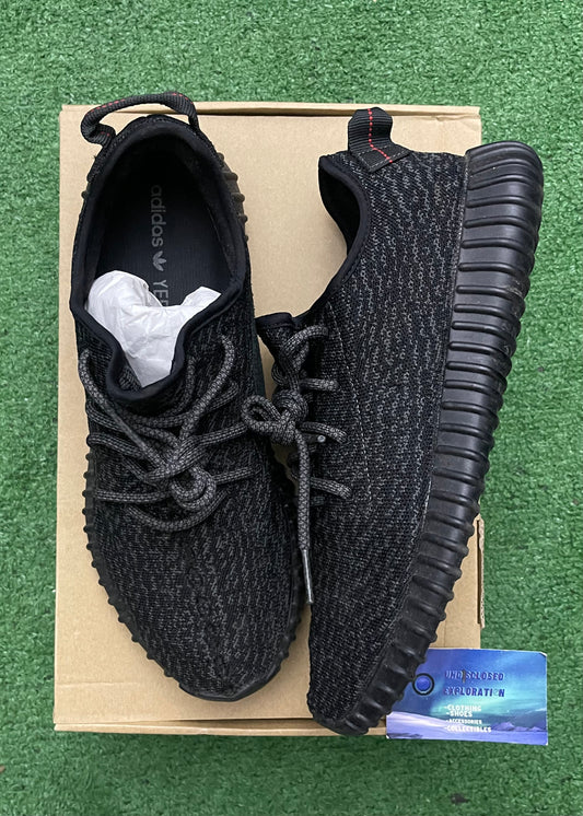 Yeezy 350 Pirate Black 2016 11.5 Men/13 Women “Preowned”