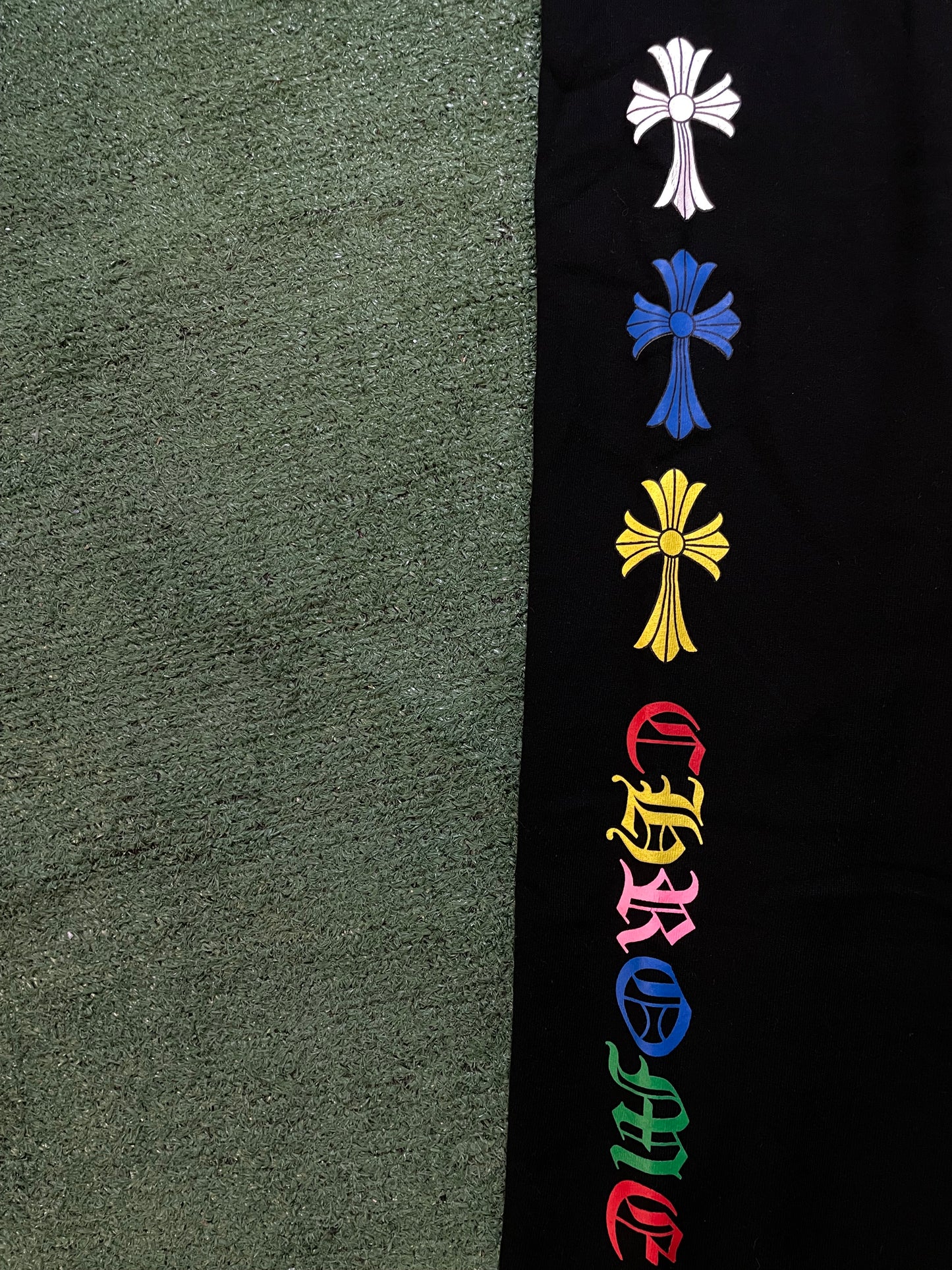 Chrome Hearts multi color cemetery cross sweatpants
