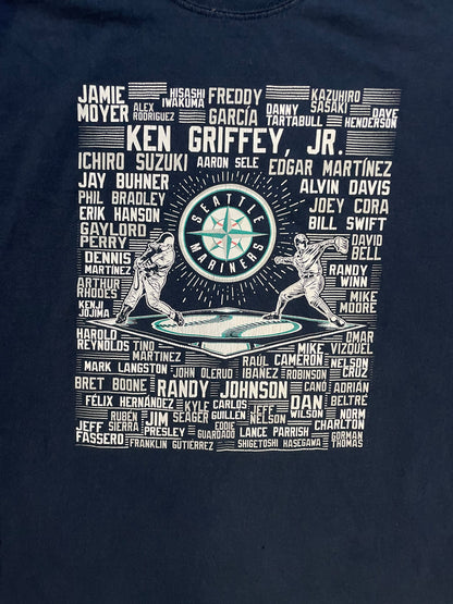 Vintage 1990s Seattle Mariners player list longsleeve tee