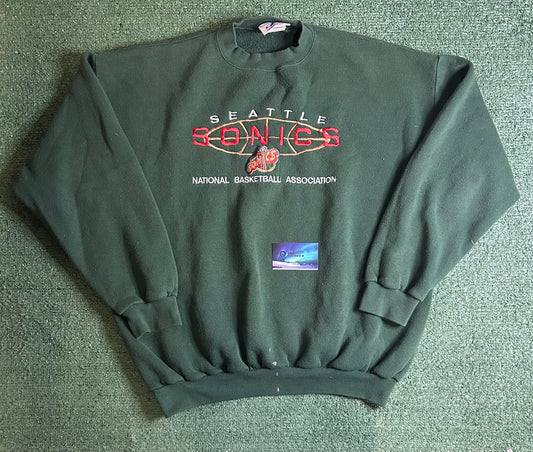 Vintage 1990s Seattle Sonics embroidered crewneck