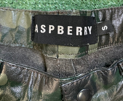 GV Gallery raspberry hills camo leather shorts