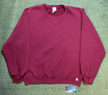 Vintage 2000s Russell maroon crewneck