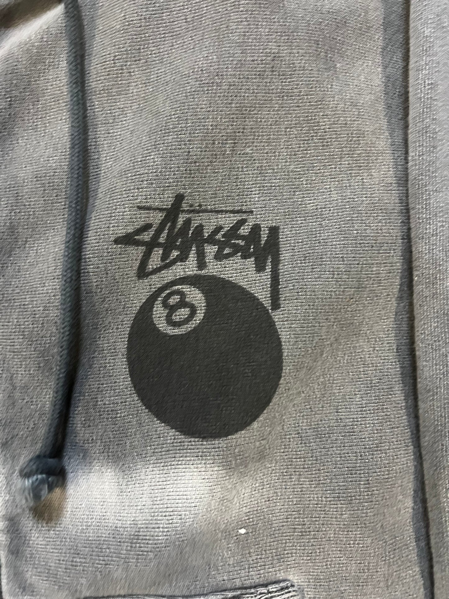 Stussy 8 ball grey hoodie