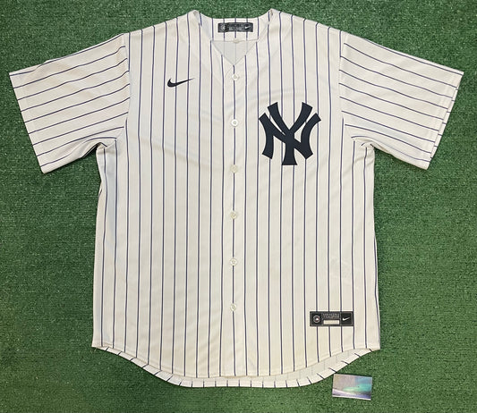 New York Yankees pinstripe white and navy jersey