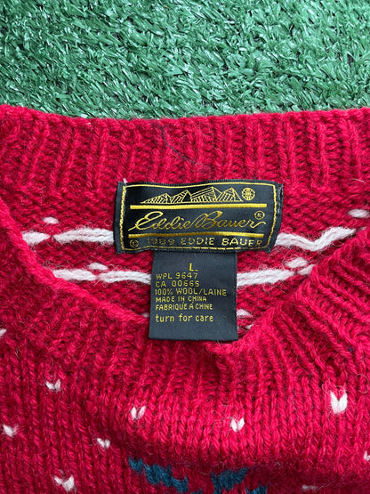 Vintage 1980s Eddie Bauer knitted wool Crewneck