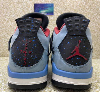 Jordan 4 Travis Scott Cactus Jack 10.5 Men/12 Women “Preowned”