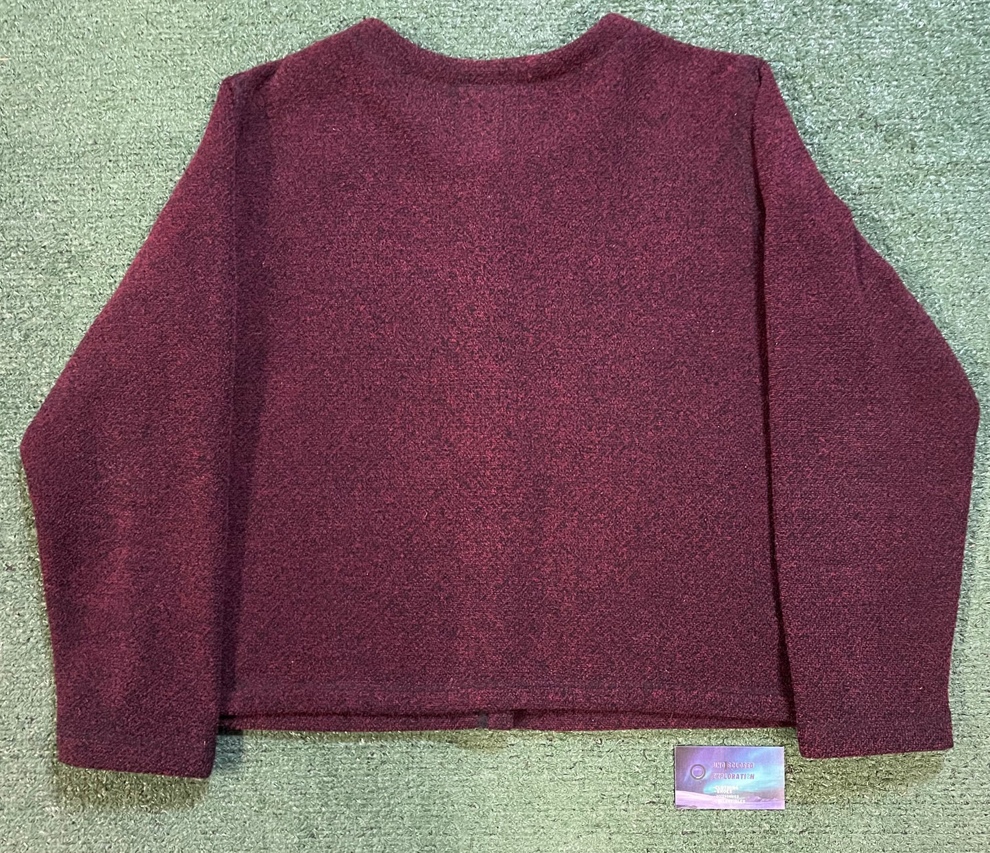 LL Bean cardigan maroon jacket