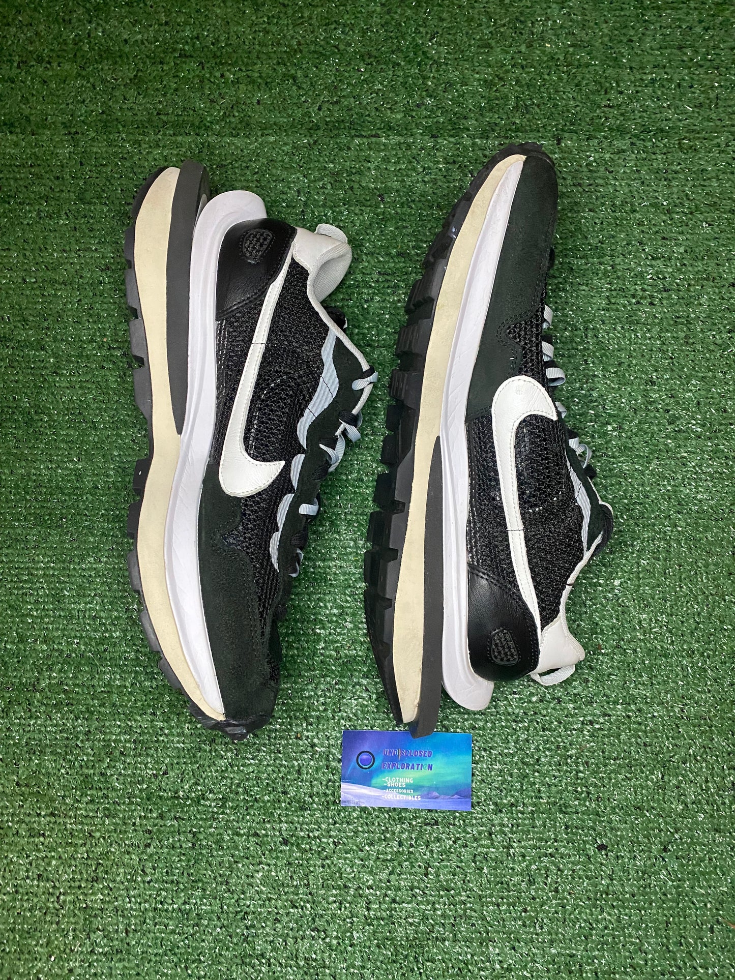 Nike sacai vaporwaffle black white size 14men/15.5women