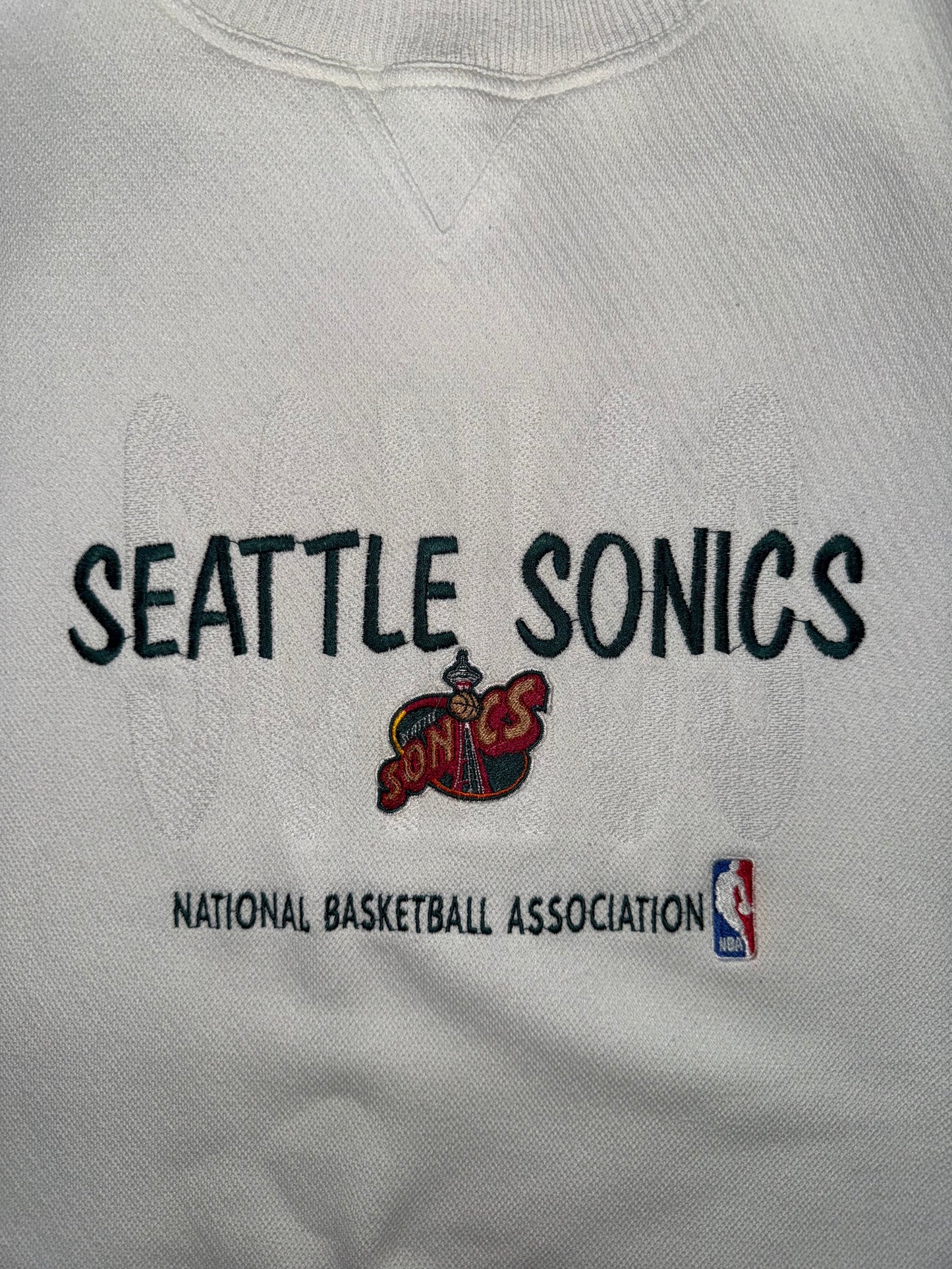Vintage Seattle SuperSonics Crewneck White