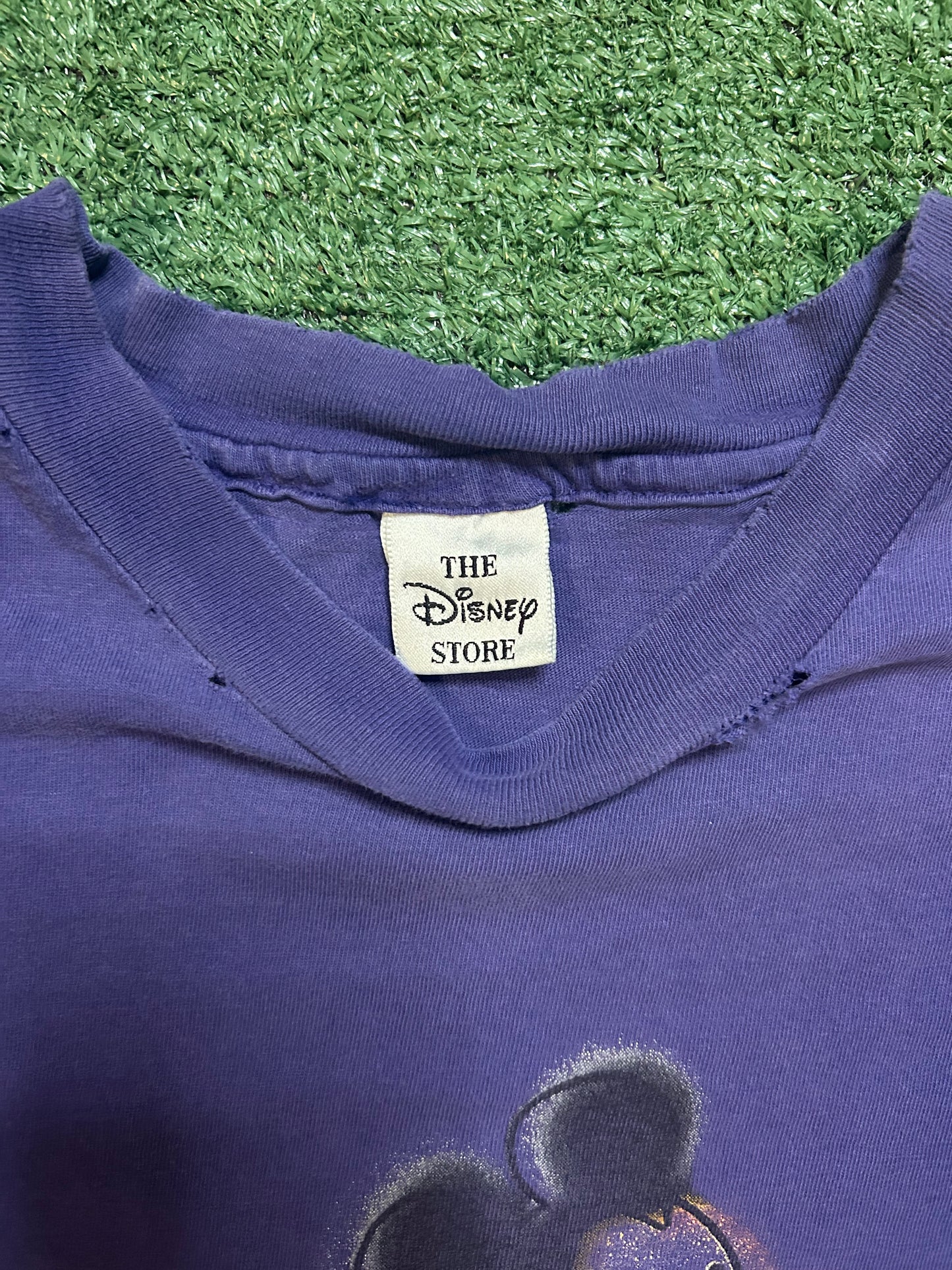 Vintage 1990s Disney Mickey Mouse purple distressed tee