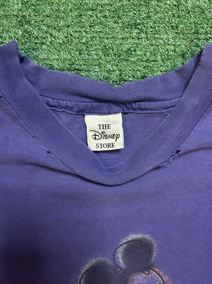 Vintage 1990s Disney Mickey Mouse purple distressed tee