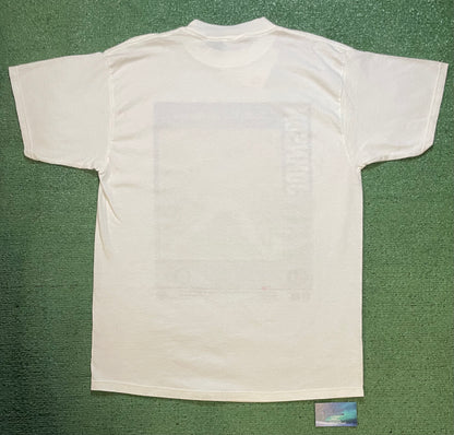 Vintage 1990s Randy Johnson Seattle Mariners newspaper tee