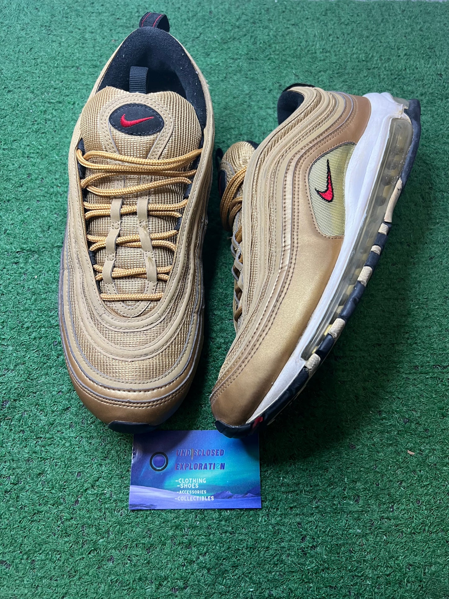 Nike air max 97 metallic gold size 10.5men/12women
