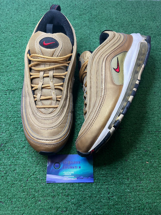 Nike air max 97 metallic gold size 10.5men/12women