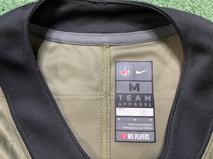 Nike Russell Wilson #3 Olive Seattle Seahawks Salute to Service Jersey