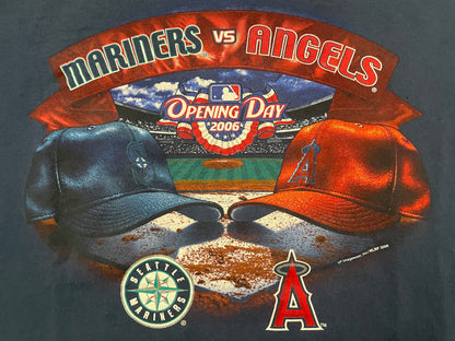Vintage Seattle 2006 Seattle Mariners vs Los Angeles Angels tee