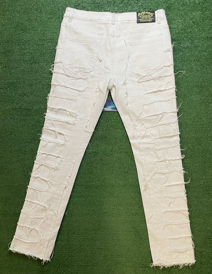 Argonaut  white distressed denim jeans