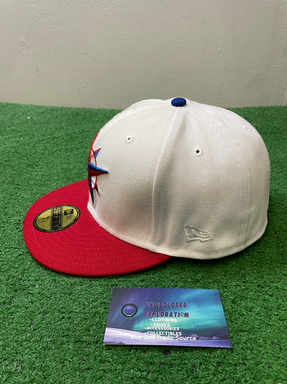 Seattle Mariners white and red 20th anniversary new era fitted hat