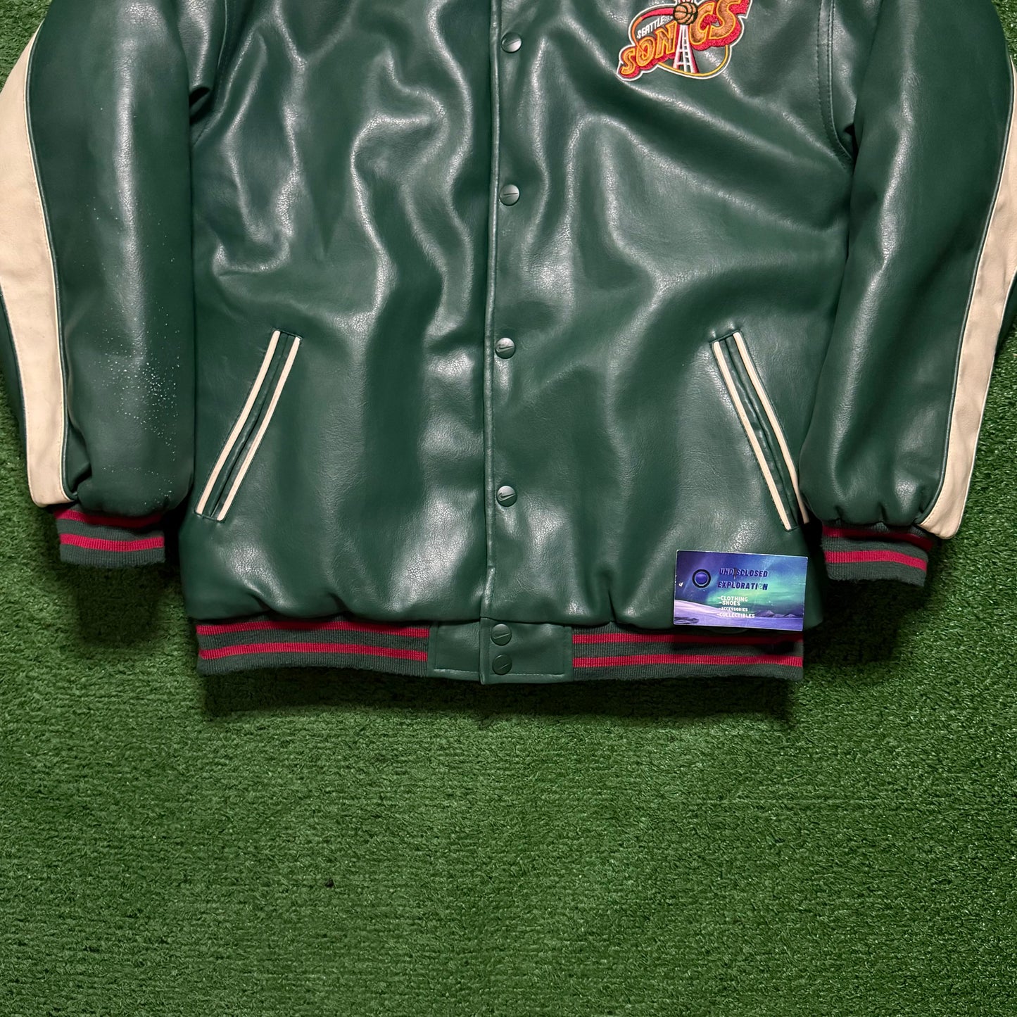 Vintage Youth Nike Seattle SuperSonics Leather Jacket