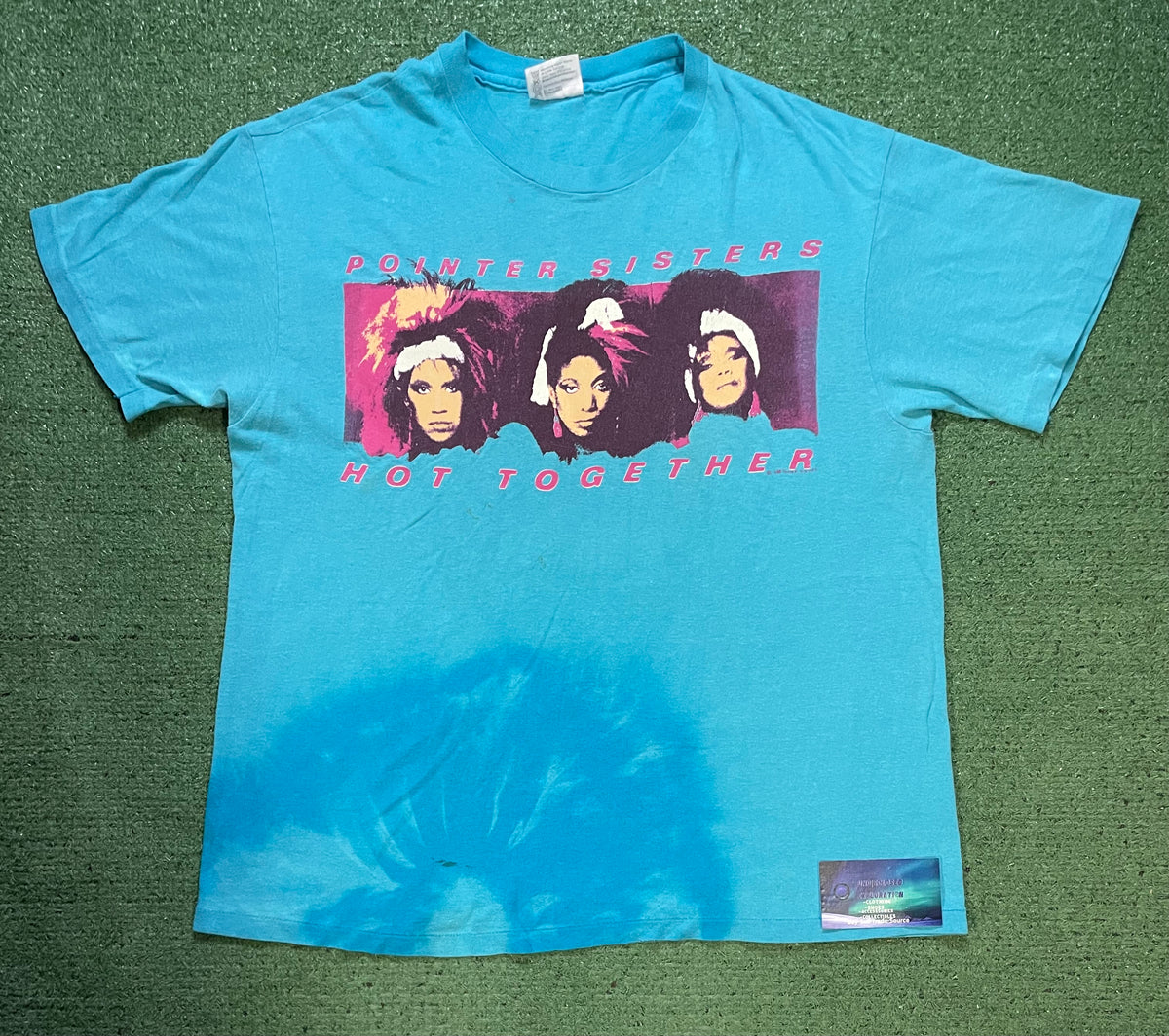 Vintage 1980s The Pointer Sisters got together blue tee