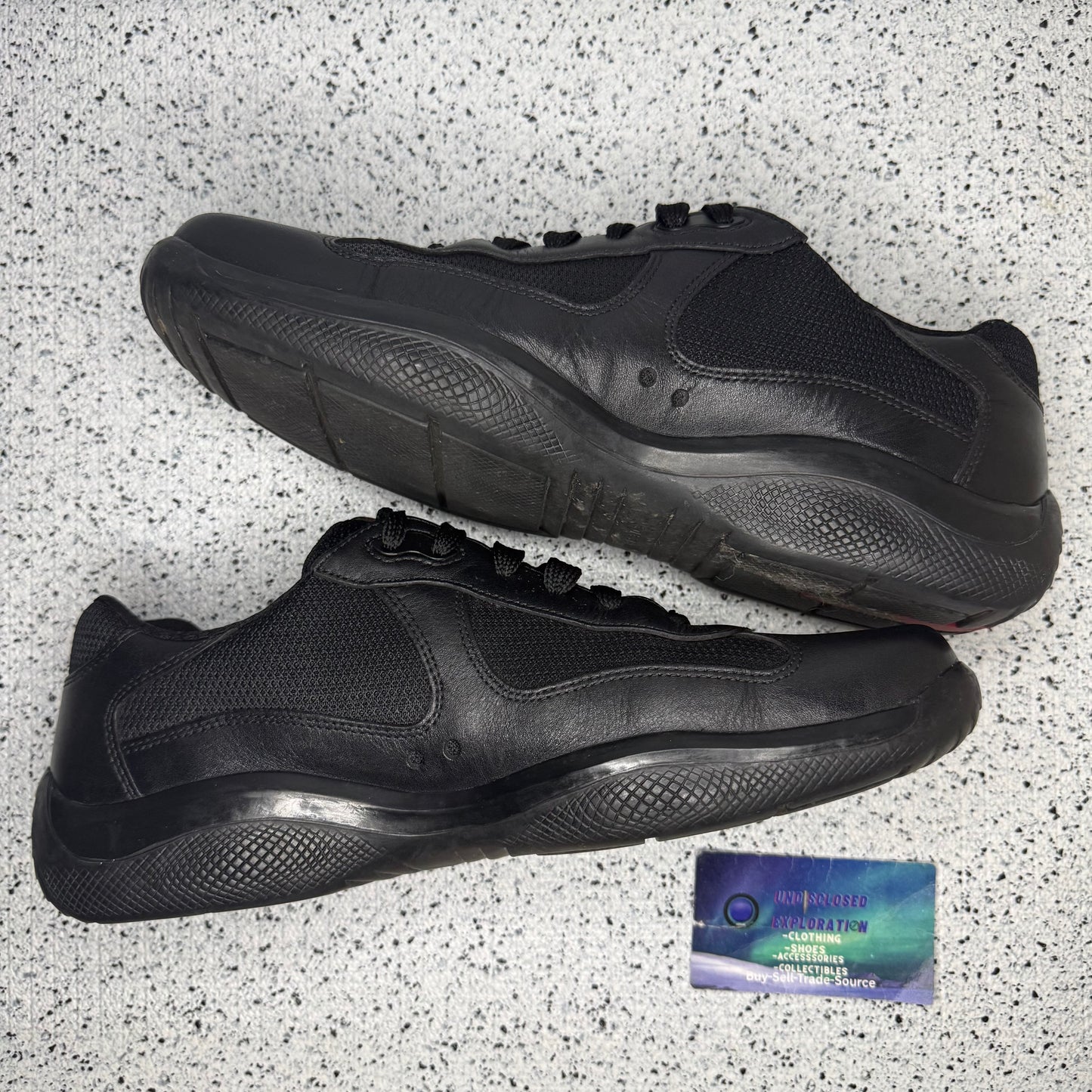 Prada America’s Cup Black Sneakers 8.5 UK/9.5 Men “Preowned”