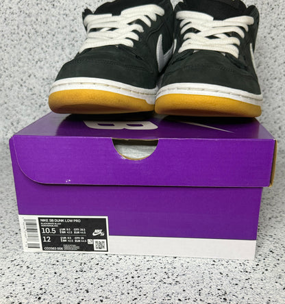 Nike Dunk SB Low Black Gum 10.5 Men/12 Women “Preowned”